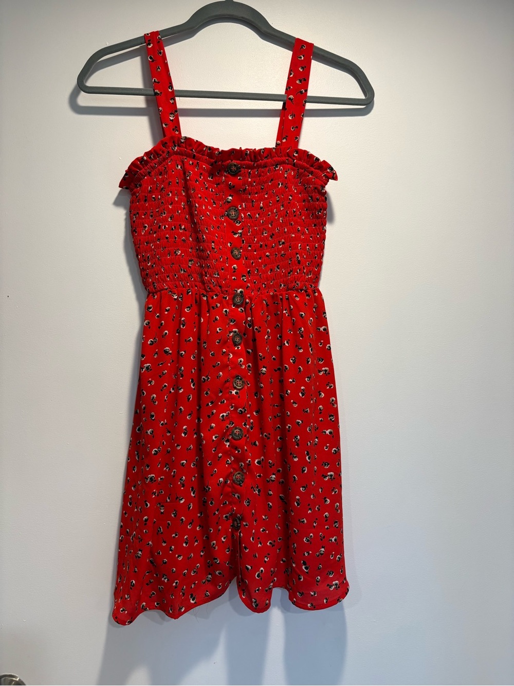 Red Sundress with Button Front